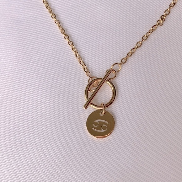 ZODIAC Gold Stainless Toggle Necklace - Picture 2 of 8
